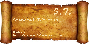 Stenczel Tétisz névjegykártya